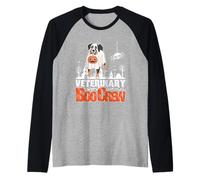 Veterinario Boo Crew Disfraz de Halloween a juego Veterinario Camiseta Manga Raglan