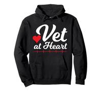 Veterinario con Enfermera Veterinaria Corazón Sudadera con Capucha