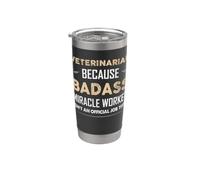 Veterinario porque Badass no es un título oficial Vaso térmico de acero inoxidable de doble pared