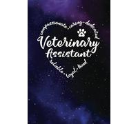 Veterinary Assistant Gift - a Blank Lined Journal with Heart Words, Great for Showing Your Appreciation: Purple and Blue Universe design