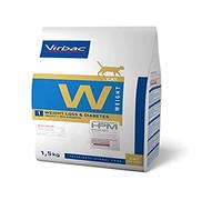 Virbac VET HPM Weight Loss & Diabetes - Pienso para gatos adultos con diabetes y sobrepeso - Cantidad: 1,5 kg