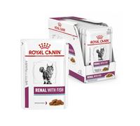 Veterinary Renal Fish | Alimento húmedo para Gatos | 12 x 85 g | En Salsa | Royal Canin | Alimento dietético completo | Para apoyar la función renal y ayudar a reducir la formación de oxalatos
