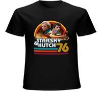 VETES Starsky and Hutch Men's T Shirt Casual Graphic Tops Black 3XL