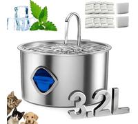 Vetiflow Dog Water Fountain, Ultimate Automatic Cat Fountain Water Bowl Dispenser, Large Stainless Steel Quad--Purification System Purification, Silent Low Noise Design Easy to Clean