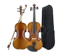 Vetimobato Juego de violín hecho a mano de tamaño completo 4/4 - Cuerpo de acabado mate, cuello de arce, accesorios de madera maciza, kit completo con funda de arco para hombro, cuerdas para