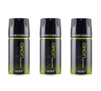 Vetiver - Desodorante en espray para hombre con fragancia de Vetiver 150 ml (3 unidades)