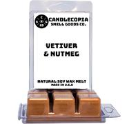 Vetiver y nuez moscada y nuez moscada de la cera vegana vegana se derrite con 12 cubos de cera perfumados 6.4 onzas en 2 x 6 paquetes