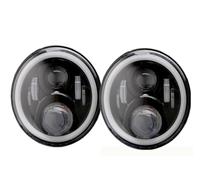 VETJMUA Faros Principales Para Jeep Para Wrangler CJ-8 Y CJ-7 Faros Delanteros LED De 7 Pulgadas Y 80 W Con Halo Angel Eyes(E)