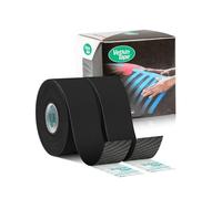 VETKIN VetkinTape Cinta kinesiológica Veterinaria | Cinta para Caballos y Perros | Vendaje neuromuscular equino y canino | Sin látex | Extra adherencia |Marca de Calidad TÜV | 3cmx5m | 2 Rollos-Negro