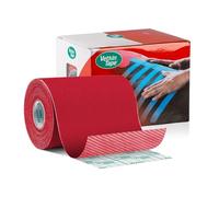 VetkinTape Cinta kinesiológica Veterinaria | Cinta para Caballos y Perros | Vendaje neuromuscular equino y canino | Sin látex | Extra adherencia |Marca de Calidad TÜV | 10cmx5m | 1 Rollo Rojo