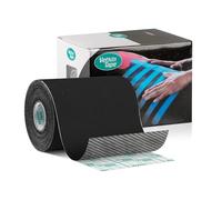 VetkinTape Cinta kinesiológica Veterinaria | Cinta para Caballos y Perros | Vendaje neuromuscular equino y canino | Sin látex | Extra adherencia |Marca de Calidad TÜV | 10cmx5m | 1 Rollo Negro