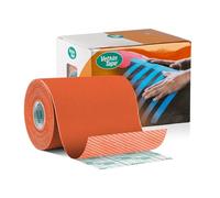 VetkinTape Cinta kinesiológica Veterinaria | Cinta para Caballos y Perros | Vendaje neuromuscular equino y canino | Sin látex | Extra adherencia |Marca de Calidad TÜV | 10cmx5m | 1 Rollo Naranja