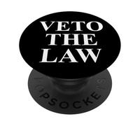 Veto The Law Anti Fascism Resist Protest No Kings in America PopSockets PopGrip Adhesivo