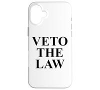 Veto The Law No Kings in America Anti Fascism Resist Protest Carcasa para iPhone 16 Plus