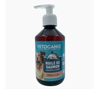 Vetocanis Aceite de salmón para Perros y Gatos | Alimento Complementario para Perros y Gatos | A Base de Omega 3 y 6 | Higiene y Salud del Perro y Gato | 250 ML