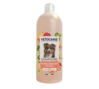 VETOCANIS Champú para Perros de Uso Diario, Suave y refrescante, Apto para Todo Tipo de peladuras, Cachorros, sin Silicona, ni parabenos, Pomelo y Tallo 1L, Rosa