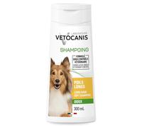 Vetocanis | Champu para Perros Desenredante para Pelo Largo | Natural Sin Parabenos ni Silicona | AspectoBrillante y Sedoso | Formulado bajo control Veterinario | Fabricado en Francia | 300 ml