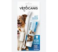 Vetocanis Kit de cuidado dental Bio00068 para perros con cepillo de dientes, pasta de dientes y cepillo de masaje, galletas saborizadas