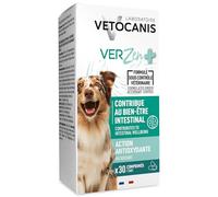 Vetocanis - Suplemento alimenticio para Perros de Bienestar intestinal - Contribuye a la higiene digestiva - Fórmula antioxidante Rica en ajo - x 30 Comprimidos