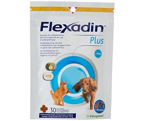 Vetoquinol Flexadin Plus Suplemento alimenticio para Gato/Perro Menos de 10 kg 30 bocados