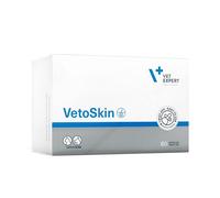 VetoSkin | Cápsulas Twist-Off para Perros y Gatos | 60 uds. | En blíster | VetExpert | Alimento complementario | Para piel normal y pelaje cuidado | Con ácidos grasos omega, zinc y biotina