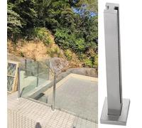 Vetro Morsetto ArgentoSistema Completo di Paletti per Balaustra Inclusi Finale D'Angolo e Centrale per Balconi Gradini e Giardini.