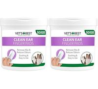Vet's Best Almohadillas de Limpieza de oído Natural para Perros 50 Unidades 160 g (Paquete de 2)