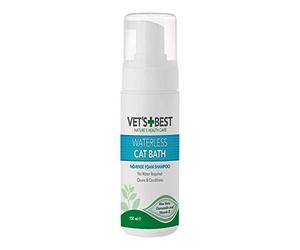 Vet's Best Baño de Gato Natural sin Agua, Champú seco sin Agua Sin Enjuague para Gatos, Aroma Aloe Vera 150ml