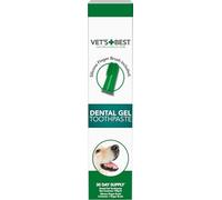 Vet's Best Gel Dentífrico para Perros 100g | Reduce la placa y refresca el aliento. Incluye cepillo de silicona para dedo