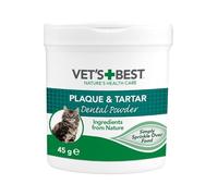 Vet's Best Polvo Dental Natural para Gatos, Dientes limpios y respiración fresca, 45 g