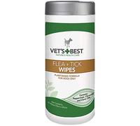 Vet's Best Toallitas para pulgas y garrapatas para Perros, aplicación específica para pulgas y garrapatas, Tratamiento Multiusos para Perros - 50 toallita