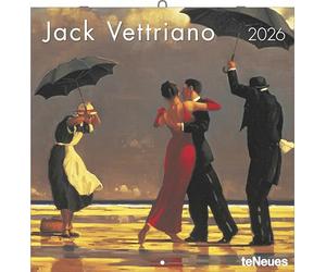 Vettriano, Jack - teNeues - Jack Vettriano 2026 - Calendario de pared artístico de 30 x 30 cm (30 x 60 cm abierto) | Calendario de folletos con 12 obras maestras del artista contemporáneo