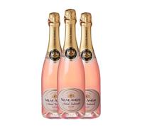 Veuve Ambal Méthode Traditionnelle Crémant Rosé Chardonnay Brut Bourgogne 75 spumoso rosado (Caja de 3 Botellas de 75 cl)
