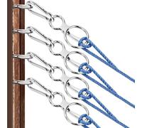 VEUWOLM 4 Anillo de Corbata de Caballo, Kit De Liberación De Cuerda para Caballos con Perno de Ojo, Acero Inoxidable Anilla De Seguridad para Caballos, para Atar Caballos Útil Establos Entrenamiento