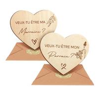 Veux-tu être ma Marraine, Veux-tu être Mon Parrain, 2 unidades Cadeau Parrain Marraine Demande, cadeau naissance annonce grossesse marraine demande, annonce marraine cadeau parrain marraine bapteme