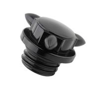 VeVaad Tapa de aleación de aluminio para depósito de gasolina de combustible, sello seguro, color negro, compatible con Harley la mayoría de motocicletas