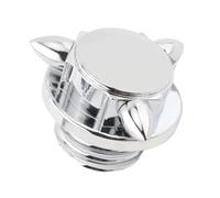 VeVaad Tapa de aleación de aluminio para depósito de gasolina de combustible, sello seguro, color negro y cromado, apto para la mayoría de motocicletas Harley