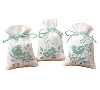 Vevaco Kits De Punto De Cruz Contado Bolsas Aromáticas DIY Creativo Set PÁJAROS Y FLORES JUEGO DE 3 Manualidades Bordar Kit Principiantes Decoration Hogar Regalo ca. 8 x 12 cm Cross Stitch Embroidery