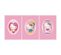 Vevaco Kits De Punto De Cruz Contado Tarjeta De Felicitación DIY Creativo Kit juego de 3 HELLO KITTY PASTELManualidades Bordar Kit Principiantes Regalo ca. 10,5 x 15 cm Cross Stitch Embroidery
