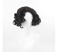 VEVEFHUANG Juego de tronos Cosplay peluca Jon Snow hombres negro rizado pelo sintético corto adulto talla única Jon Snow