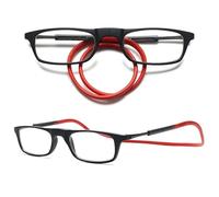 VEVESMUNDO - Gafas de lectura magnéticas con cierre magnético para sujetar alrededor del cuello, ligeras, para mujer y hombre, con imán, 1.25