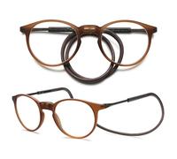 VEVESMUNDO Gafas de lectura magnéticas redondas alrededor del cuello abrazaderas ligeras damas hombres cierre magnético gafas de lectura con imán