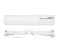 VEVESMUNDO Gafas de lectura sin montura con funda para mujer y hombre, mini ayuda de lectura sin marco