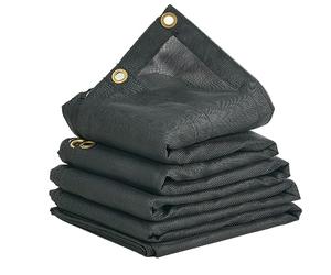 VEVEVOR Lona de Malla para Camión Volquete 2x5,5 m Revestimiento de PVC Negro con Doble Bolsillo Ojales de Latón, Correa Reforzada con Doble Costura para Sistema de Camión Volquete Manual o Eléctrico