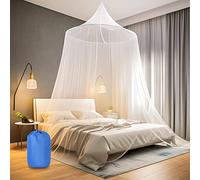 VEVOQIM Mosquitera para cama de matrimonio individual, gran dosel de cama, mosquiteros para viajes y hogar, con bolsa de transporte para interior y exterior