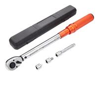 VEVOR 1/2" Llave Dinamométrica Mecánica Llave de Torsión 14-204 N.m Precisión ±3% Llave de Carraca Ajustable 72 Dientes Contrafuerte con Adaptadores 6.35/9.5 mm Extensión 127 mm Kit de Mantenimiento