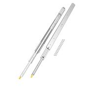 VEVOR 1 Par de Correderas Dobles para Cajones de Extensión Completa, Carga de 226,8 kg, Rodamiento de Bolas con Riel Deslizante para Cajones de Montaje Lateral con Bloqueo, 1455 x 76 x 19,5 mm