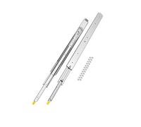 VEVOR 1 Par de Correderas Dobles para Cajones de Extensión Completa, Carga de 226,8 kg, Rodamiento de Bolas con Riel Deslizante para Cajones de Montaje Lateral con Bloqueo, 1150 x 76 x 19,5 mm