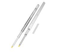 VEVOR 1 Par de Correderas Dobles para Cajones de Extensión Completa, Carga de 226,8 kg, Rodamiento de Bolas con Riel Deslizante para Cajones de Montaje Lateral con Bloqueo, 1455 x 76 x 19,5 mm