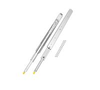 VEVOR 1 Par de Correderas Dobles para Cajones de Extensión Completa, Carga de 226,8 kg, Rodamiento de Bolas con Riel Deslizante para Cajones de Montaje Lateral con Bloqueo, 1150 x 76 x 19,5 mm